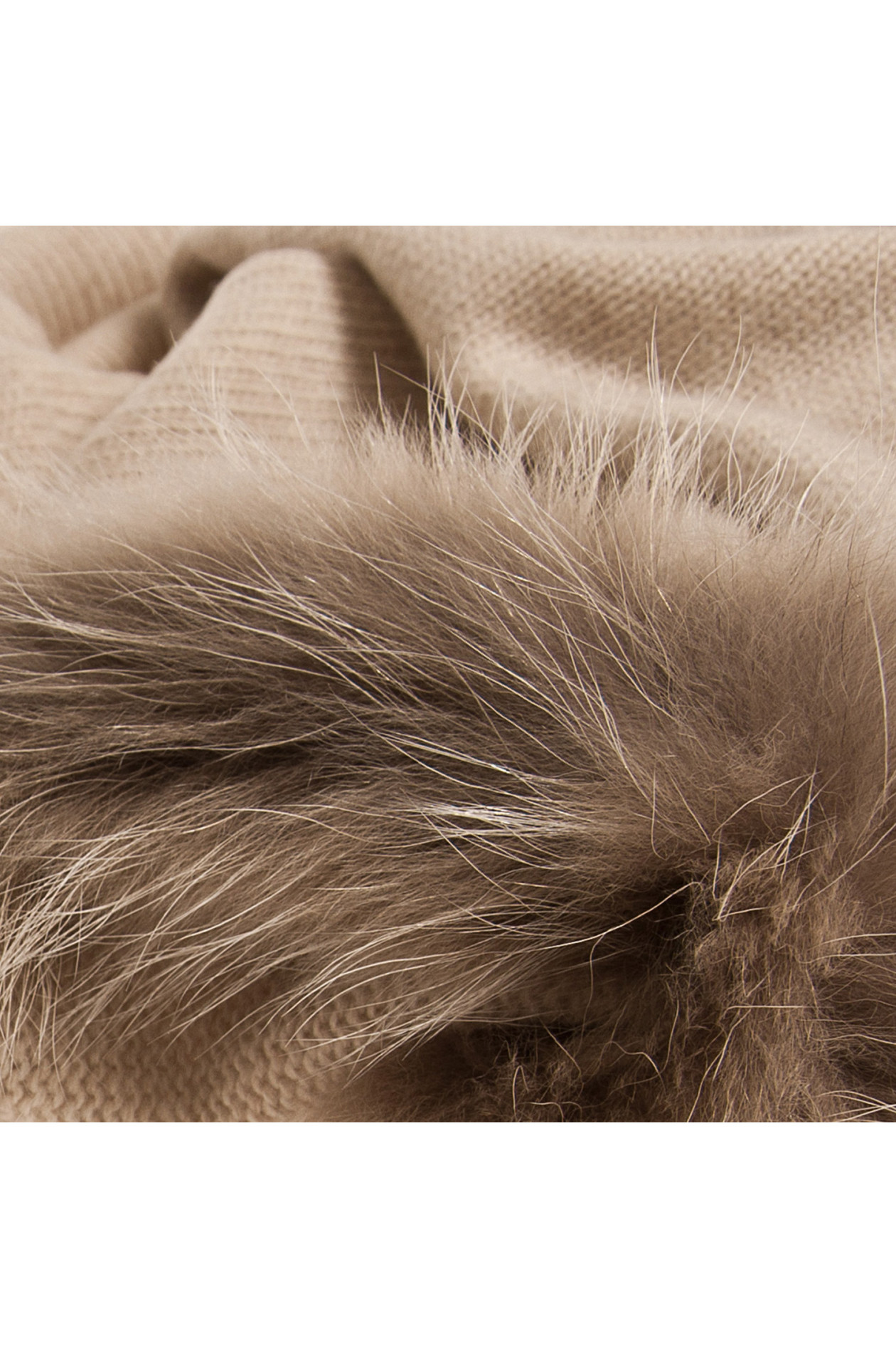 finance Bud master Mala Alisha Dreieckstuch mit Fransen in Beige | GRUENER.AT