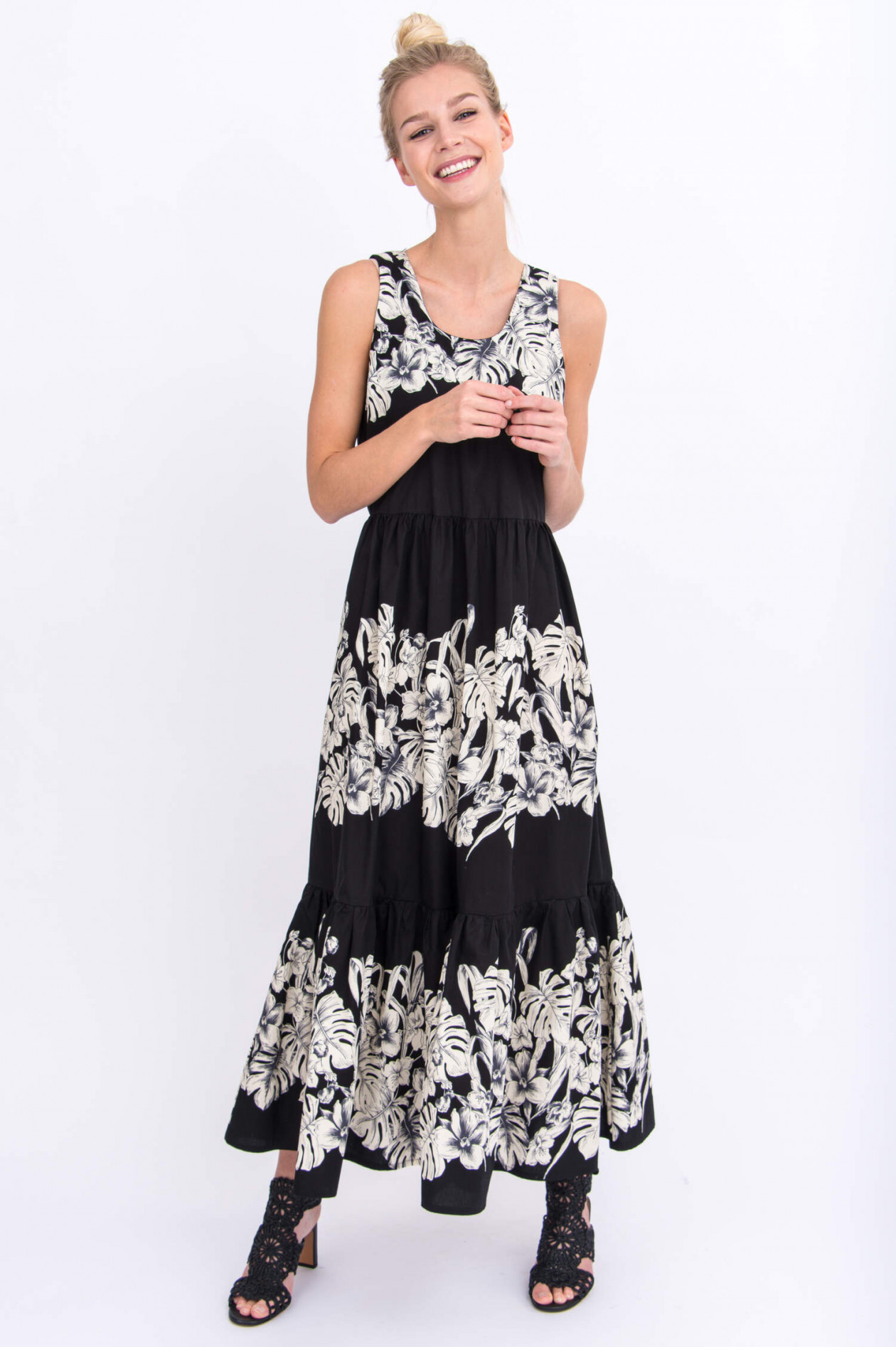 Twinset Musselin-Kleid mit Blumendruck Twinset Musselin-Kleid mit Blumendruck