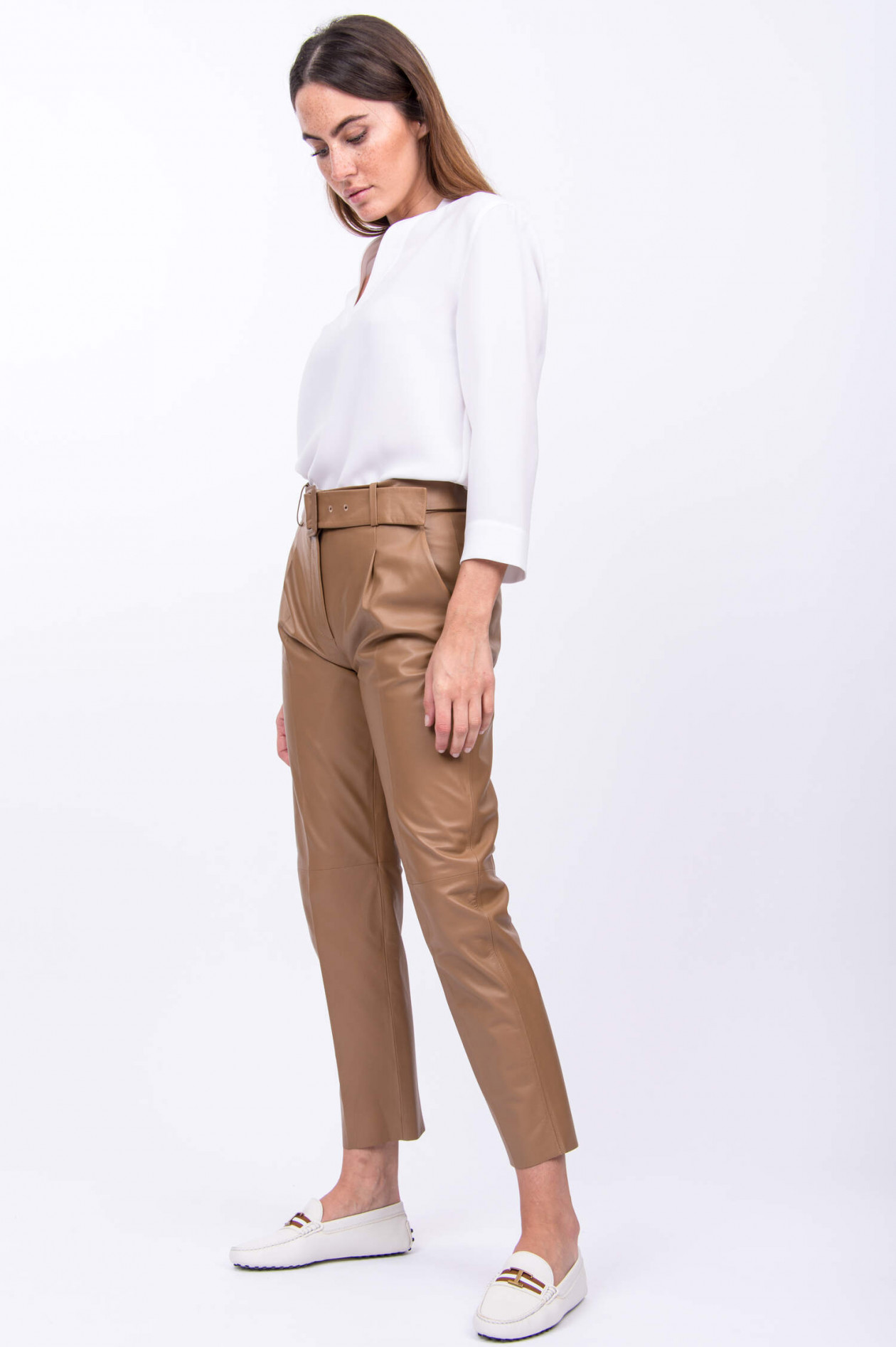 Bladeren verzamelen scheuren afstuderen Windsor Chino-Lederhose in Camel | GRUENER.AT