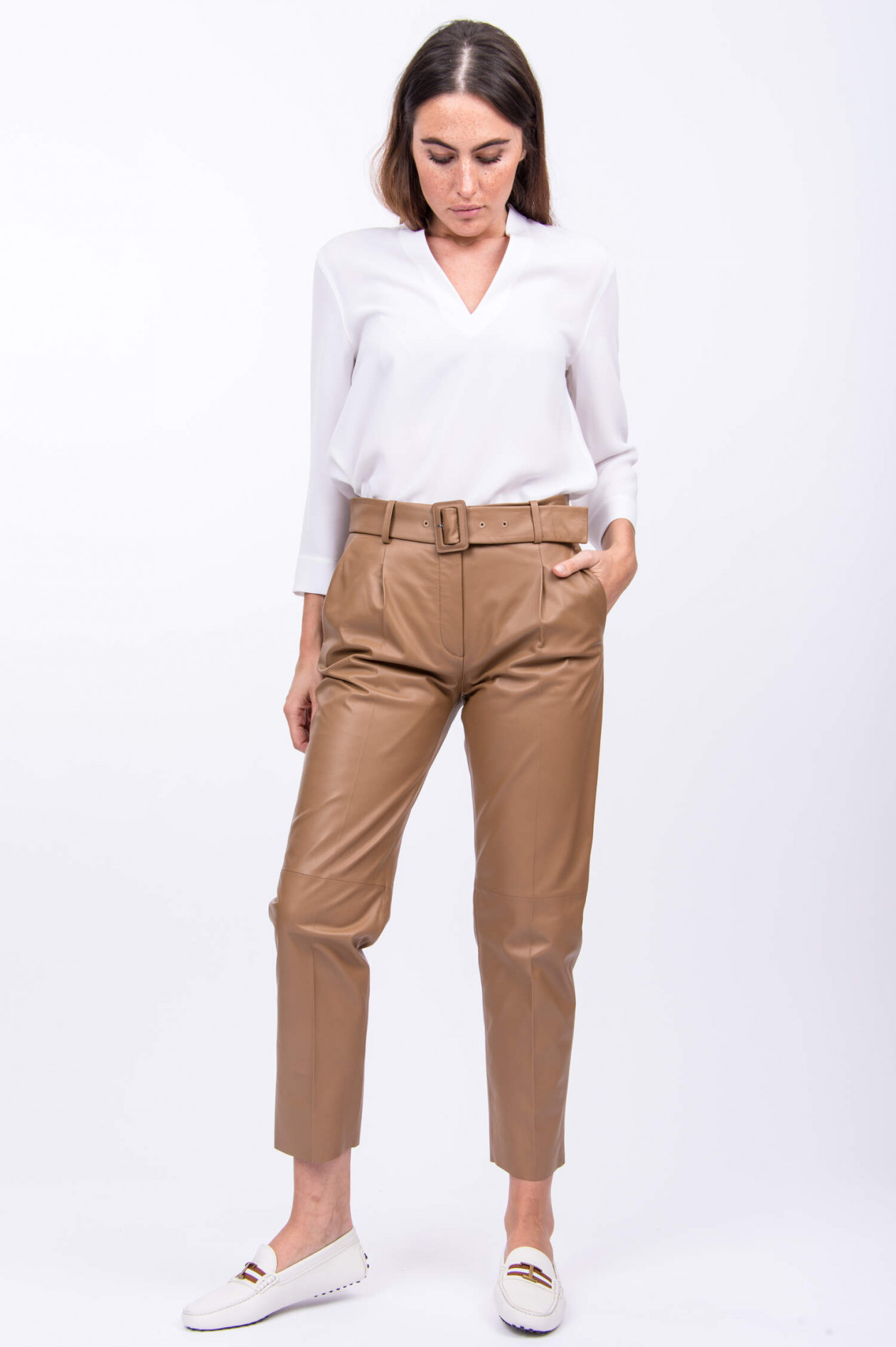 Bladeren verzamelen scheuren afstuderen Windsor Chino-Lederhose in Camel | GRUENER.AT