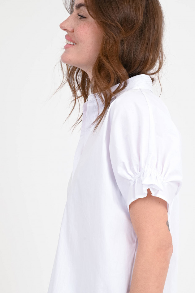 0039-Italy Bluse DERRY mit Arm-Detail in Hellblau