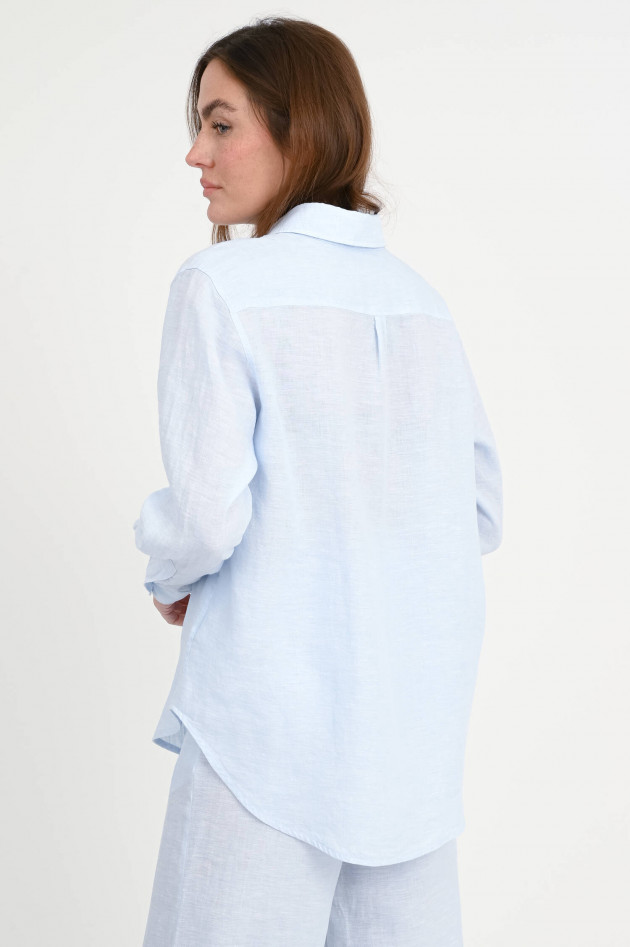 0039-Italy Leinenbluse MIRA in Hellblau
