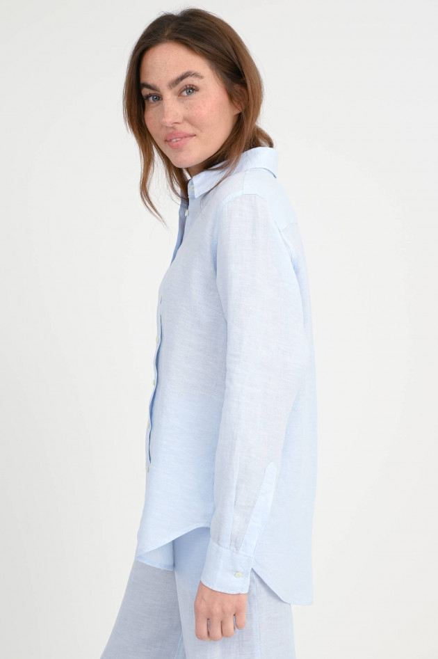 0039-Italy Leinenbluse MIRA in Hellblau