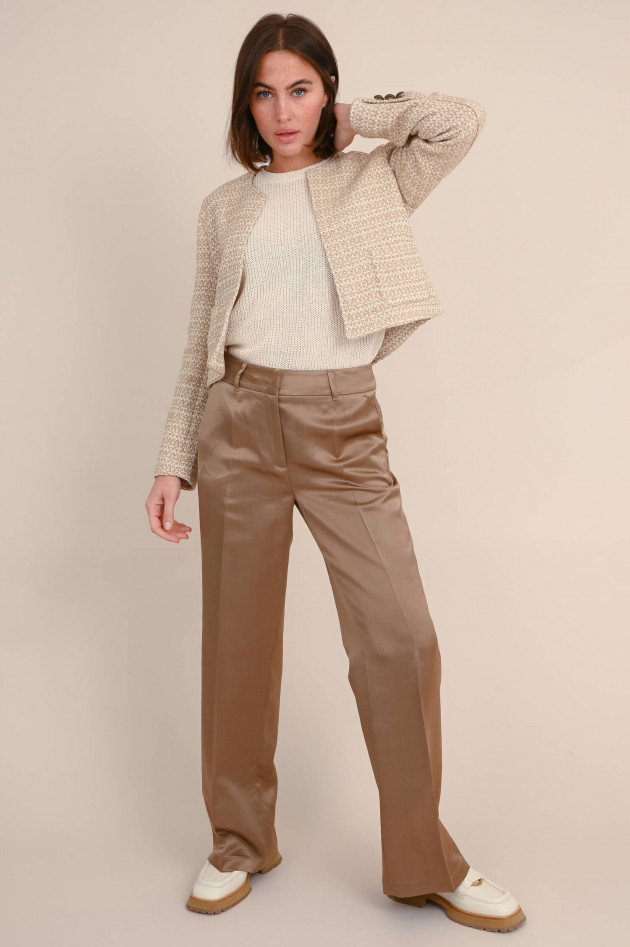 0039-Italy Tweedjacke mit Lurexfäden GIA in Beige/Braun