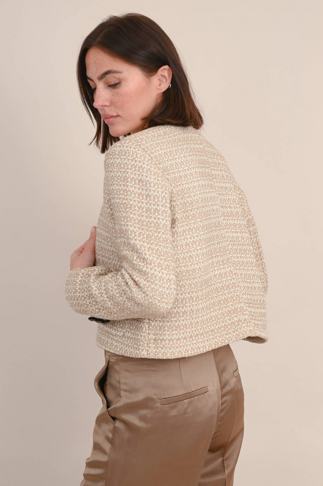 0039-Italy Tweedjacke mit Lurexfäden GIA in Beige/Braun