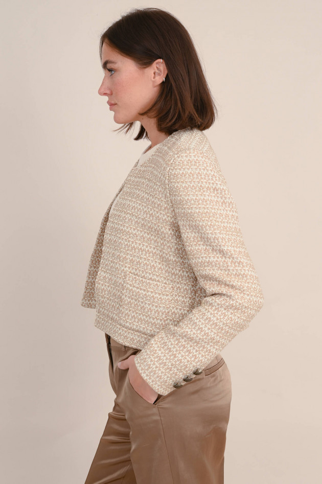 0039-Italy Tweedjacke mit Lurexfäden GIA in Beige/Braun