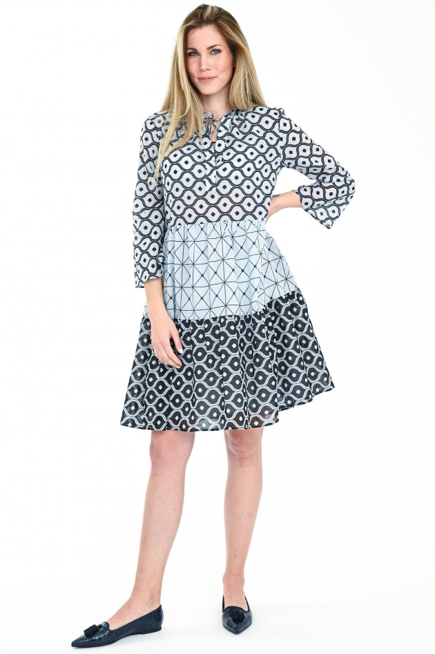 0039-Italy Volantkleid MILLY in Blau