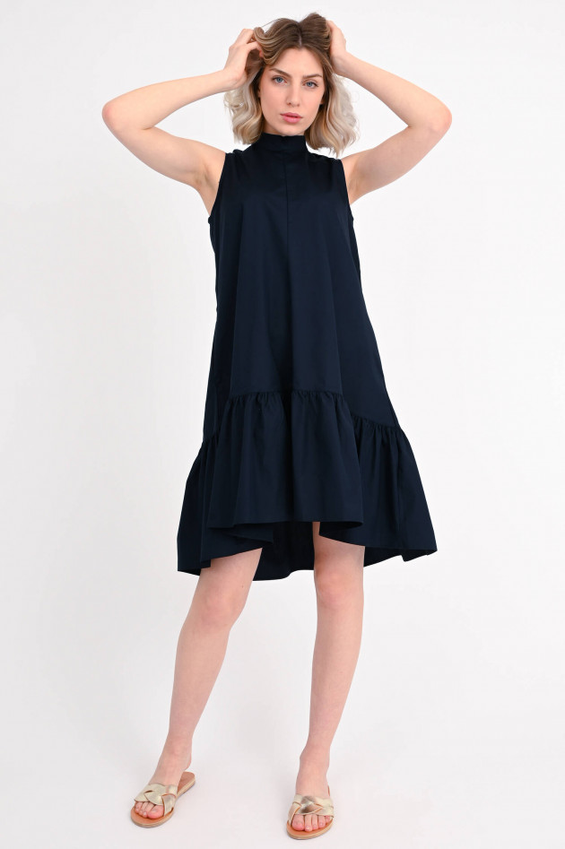 0039-Italy Kleid ROMA mit Volants in Navy