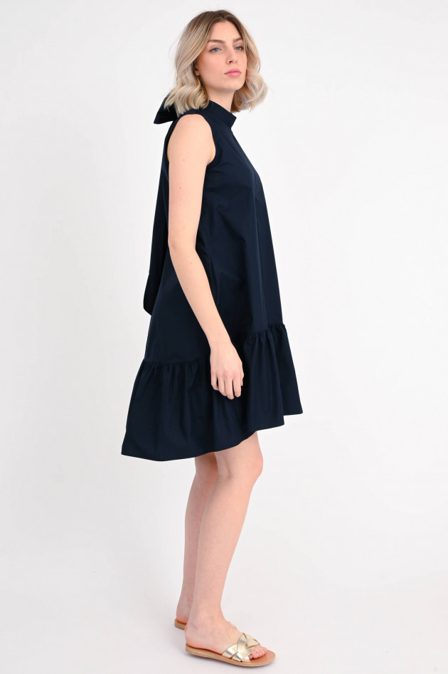 0039-Italy Kleid ROMA mit Volants in Navy