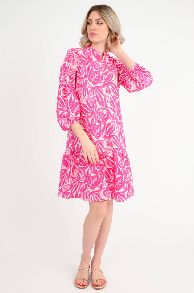 0039-Italy Kleid MILA DRESS in Pink/Weiß