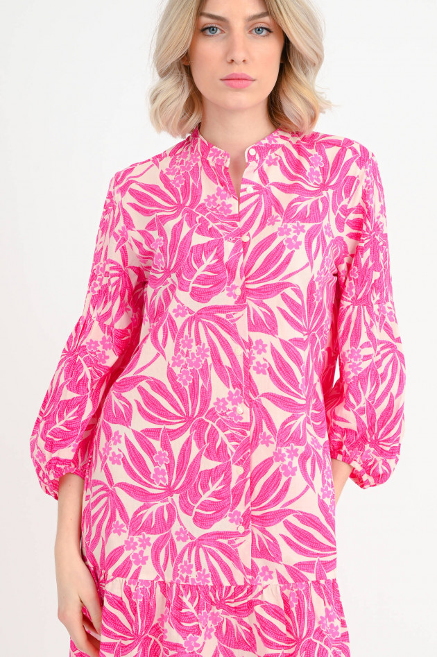 0039-Italy Kleid MILA DRESS in Pink/Weiß
