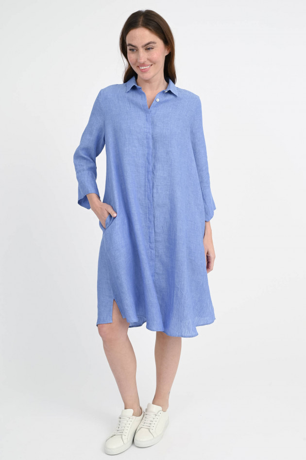 0039-Italy Leinenkleid GRACY in Blau