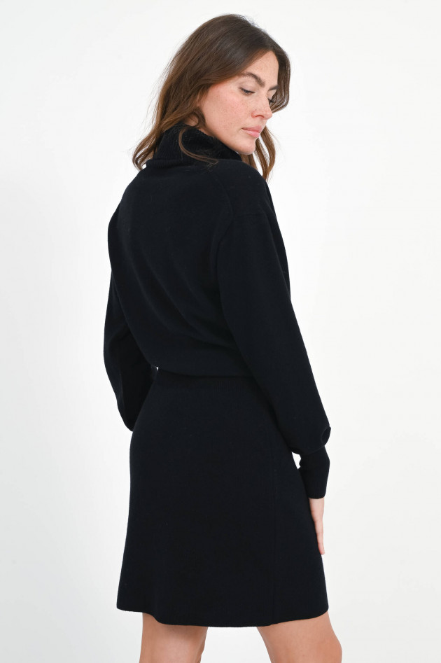 0039-Italy Cashmere-Woll-Strickkleid SARAI in Schwarz