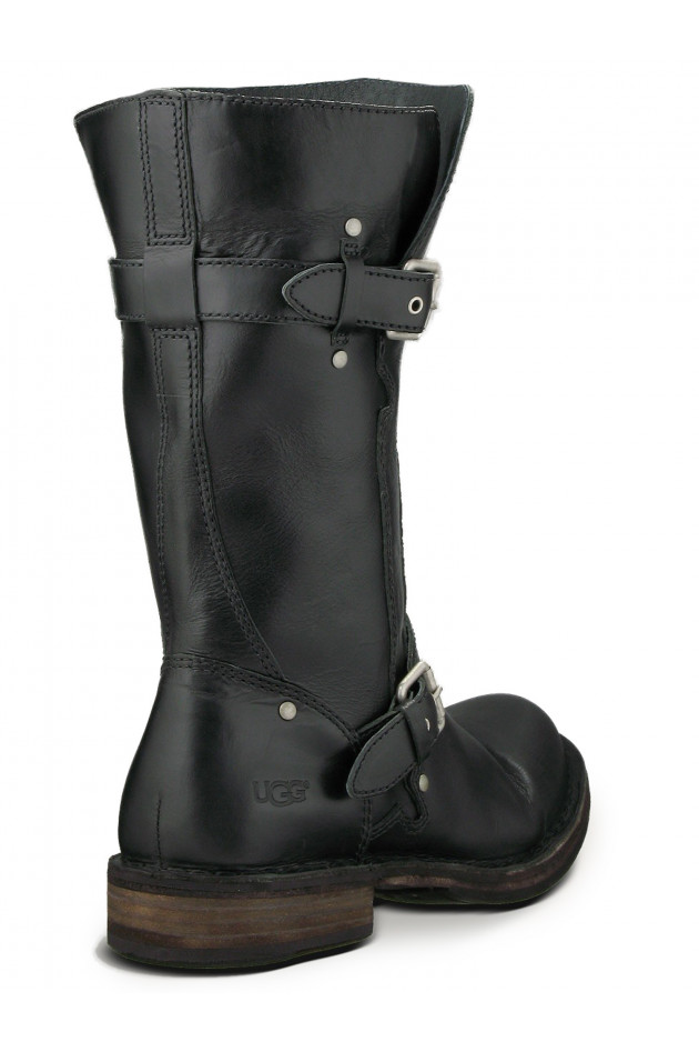 UGG Lederstiefel Schwarz