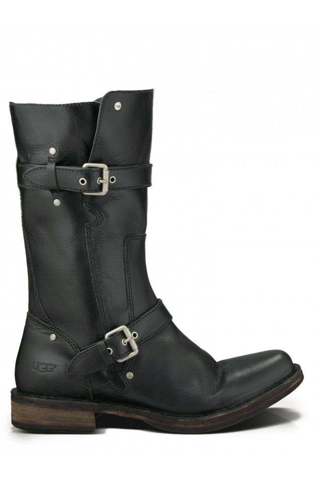 UGG Lederstiefel Schwarz