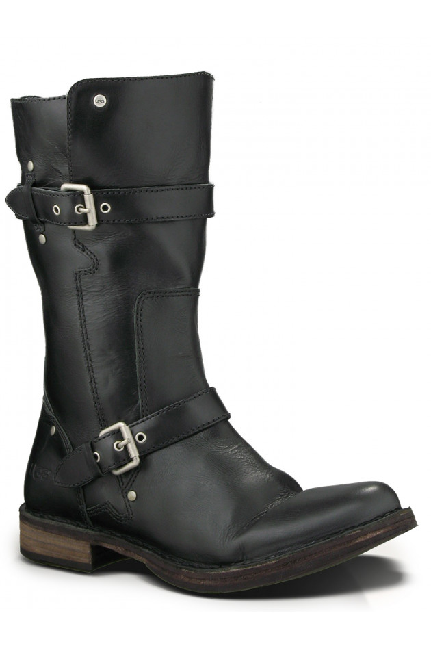 UGG Lederstiefel Schwarz