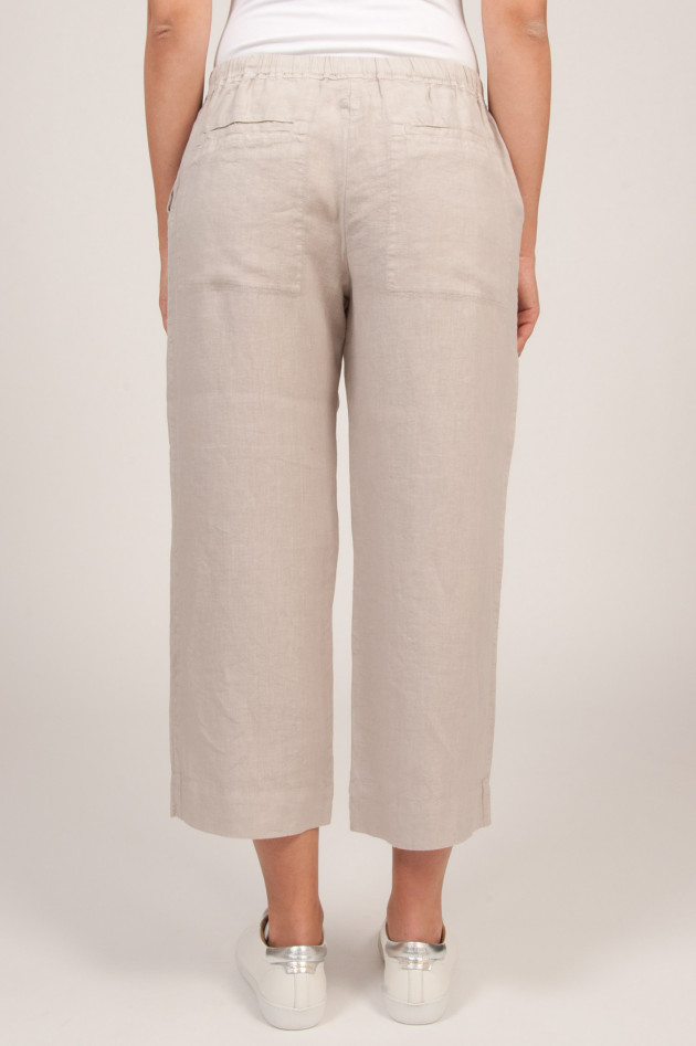 120% Leinen Leinenculotte in Taupe