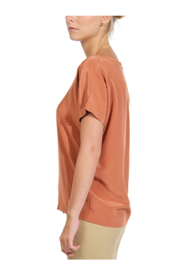 Seidenshirt ILVA Burnt Coral