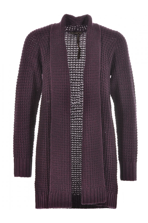 Repeat Woll-Cardigan Plum