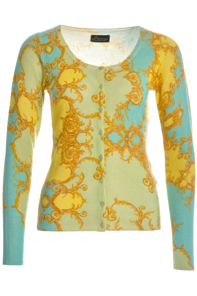 Princess Goes Hollywood Kaschmir-Strickjacke Gold/Blau