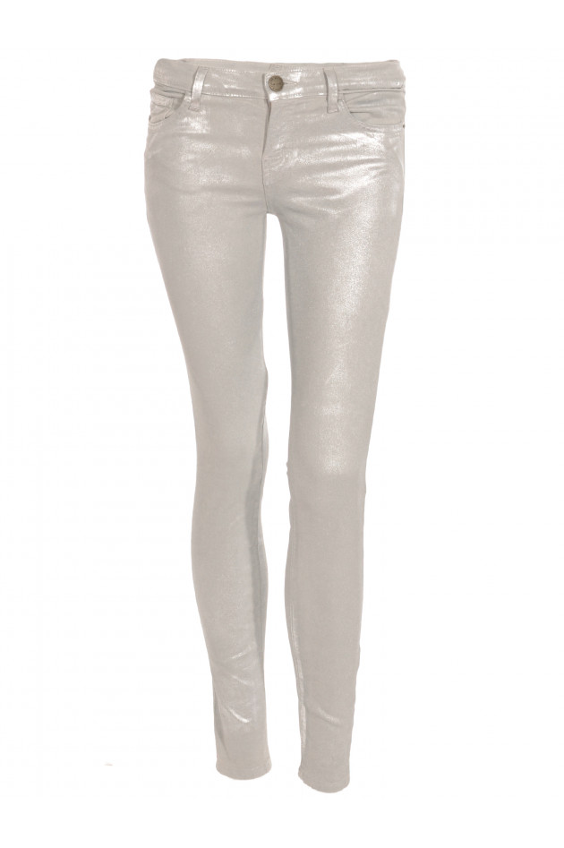 Skinny Jeans Silver Metallic