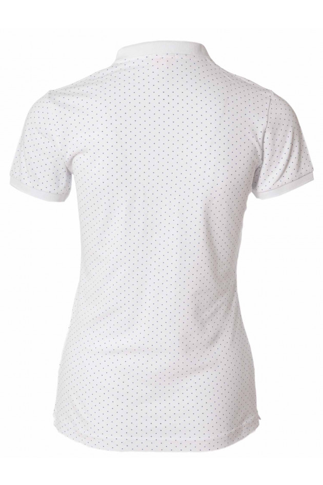Polo-Shirt Weiß mit blauen Punkten Sun 68