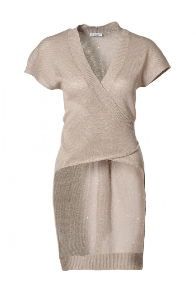 Strickjacke Natur Brunello Cucinelli