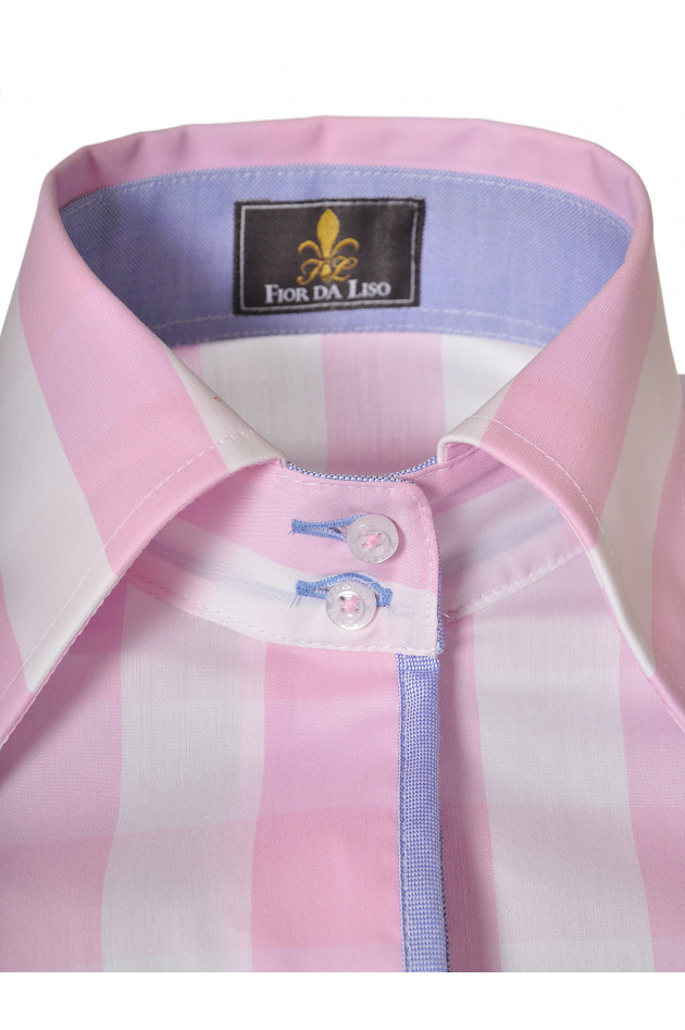 Bluse RAPHAELA Rosa/Weiß Fior da LIso