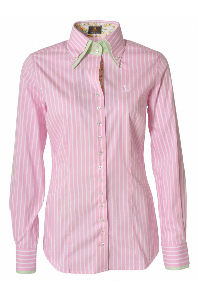 Bluse ANDREA Pink gestreift Fior da Liso