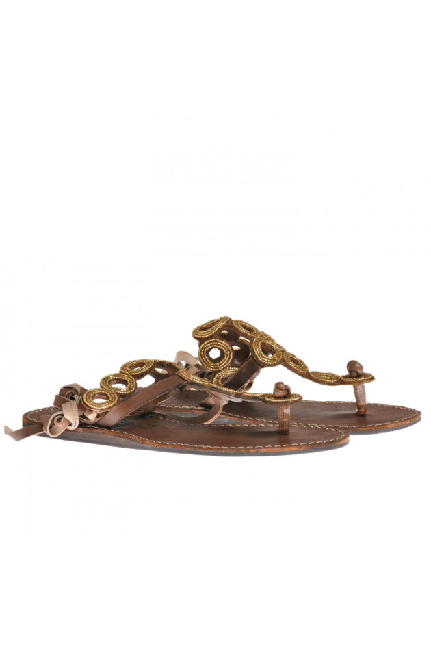 Ledersandalen DYLAN Gold Laidback London