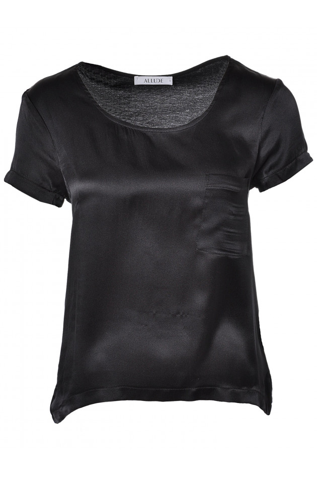 Seidenshirt Schwarz Allude