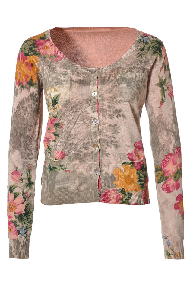 Wende-Cradigan Rosa mit Print Szen