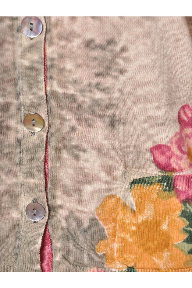 Wende-Cradigan Rosa mit Print Szen