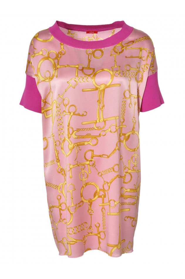 Seidenkleid Rosa mit Print Altea