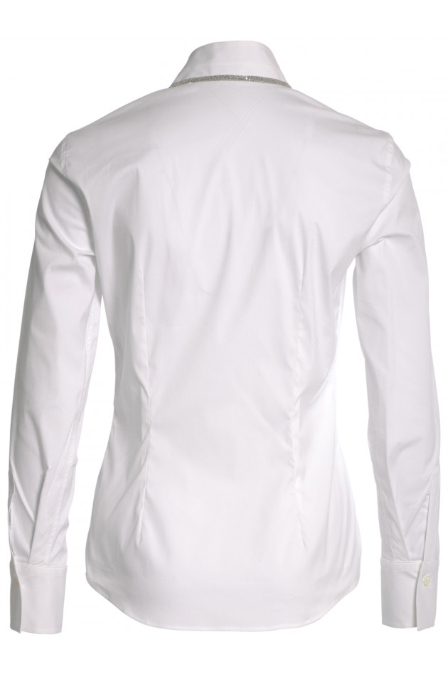 Bluse Weiß mit Messingdetails