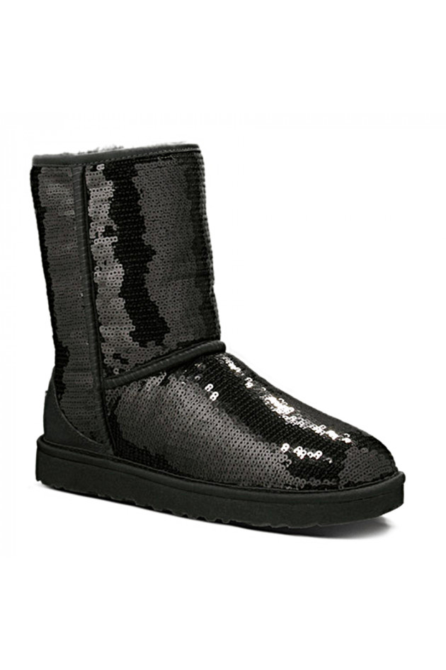 UGG-Boots Classic Short Sparkles Schwarz