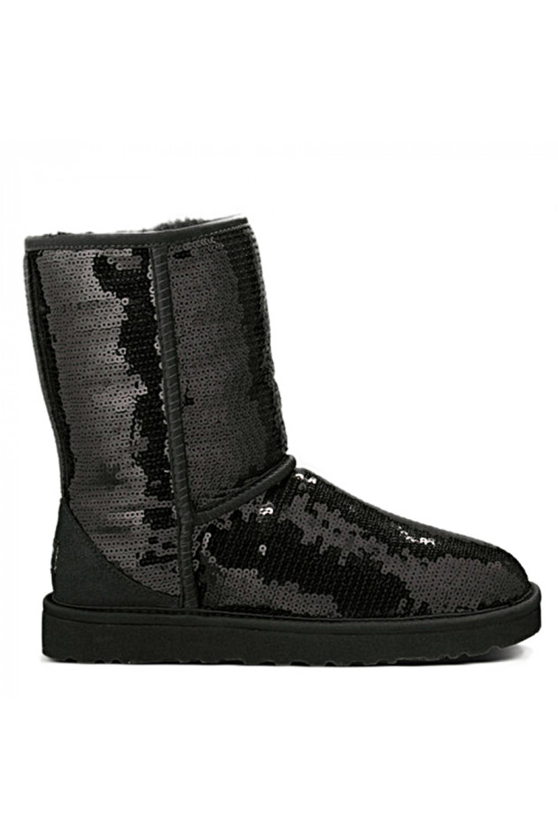 UGG-Boots Classic Short Sparkles Schwarz