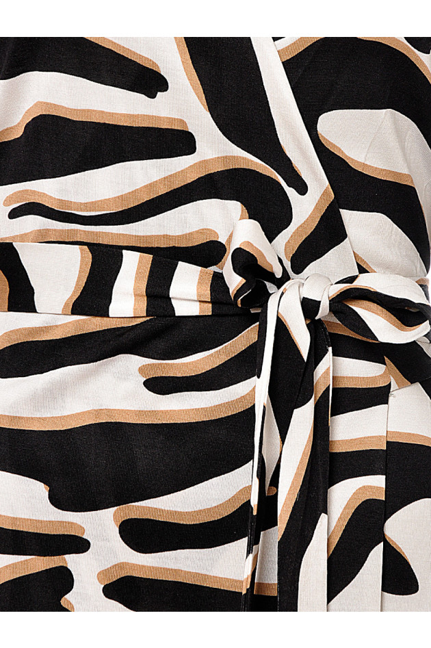 Wickelkleid Zebra Shadow Black