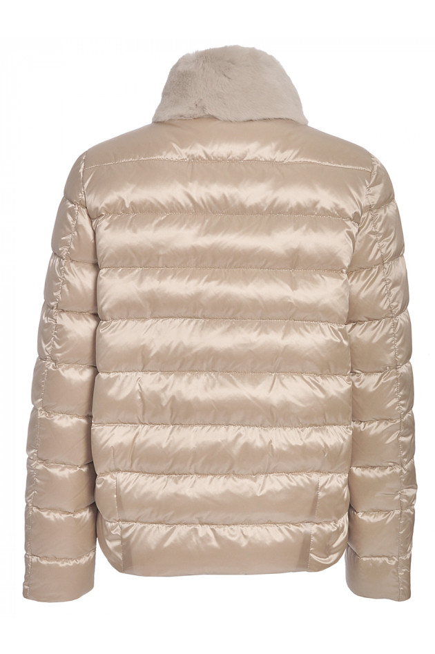 Daunenjacke CIRSE Sand mit Pelzkragen