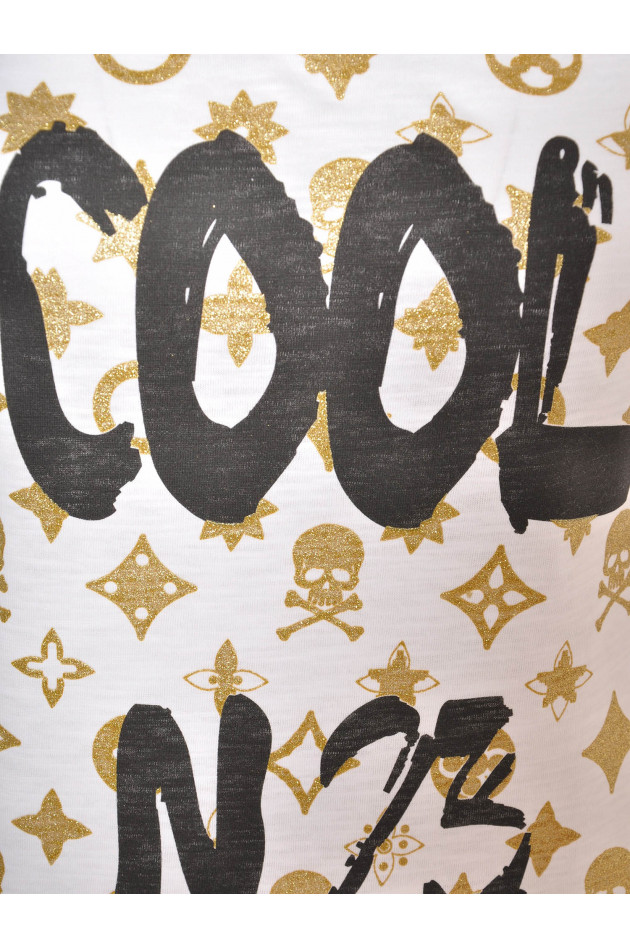 T-Shirt Weiß mit Print London Ink