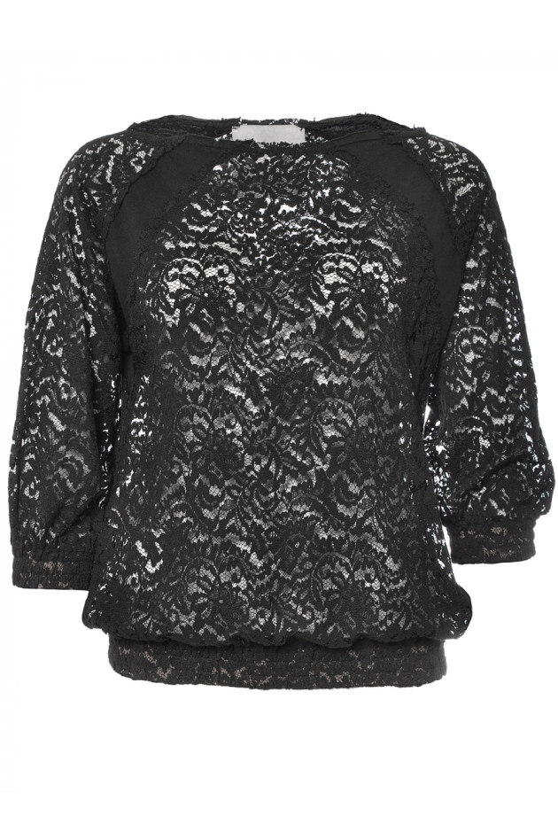 Spitzenshirt Schwarz