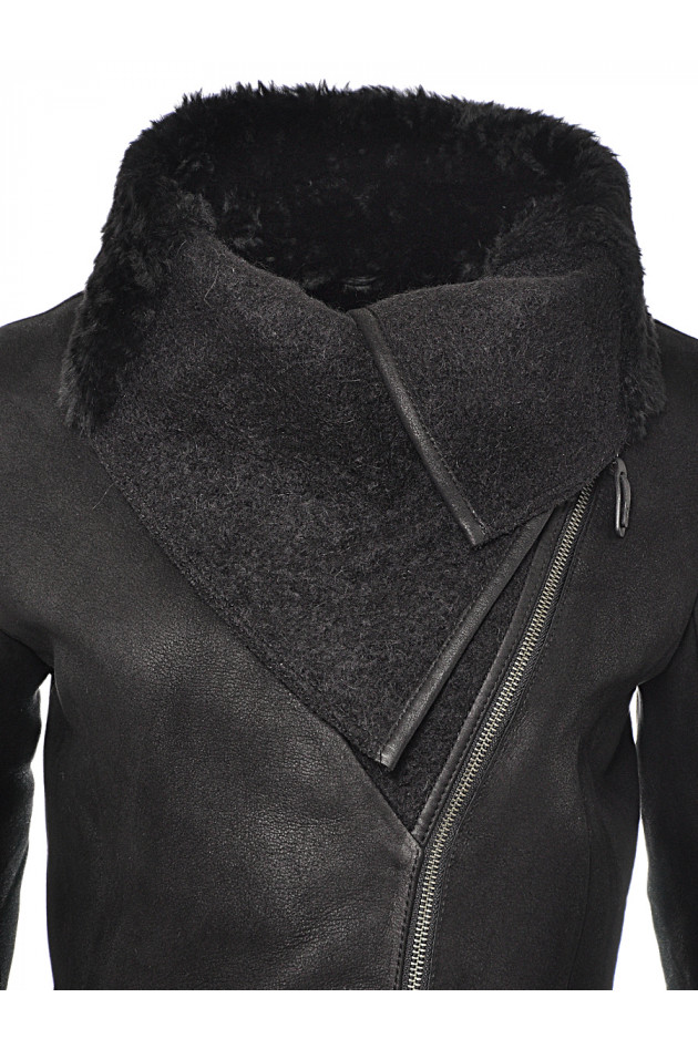 Vespucci Ledermantel Black