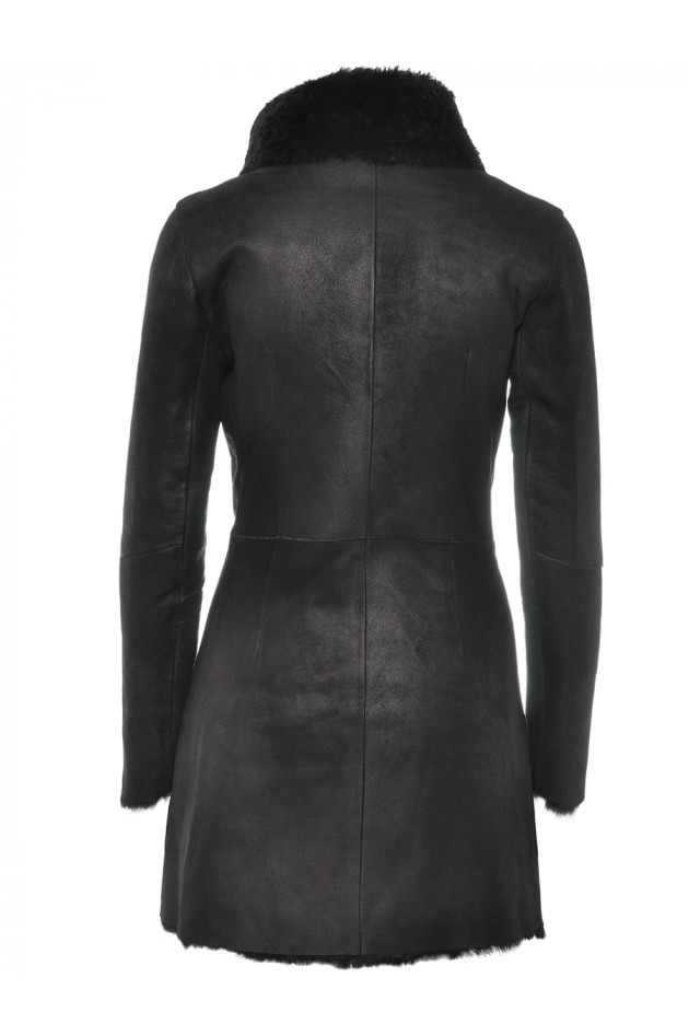 Vespucci Ledermantel Black