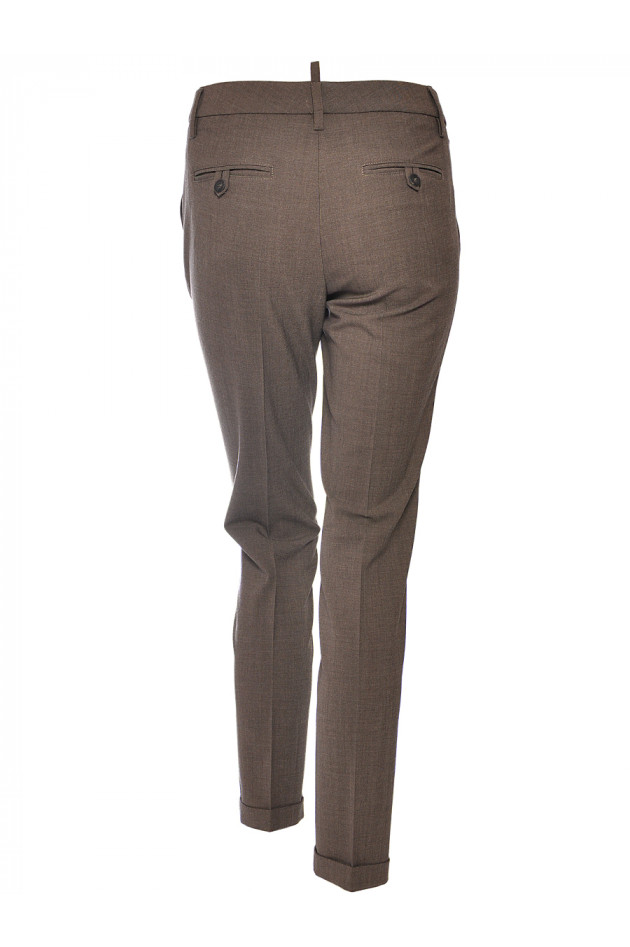 Cappellini Bundfaltenhose Taupe