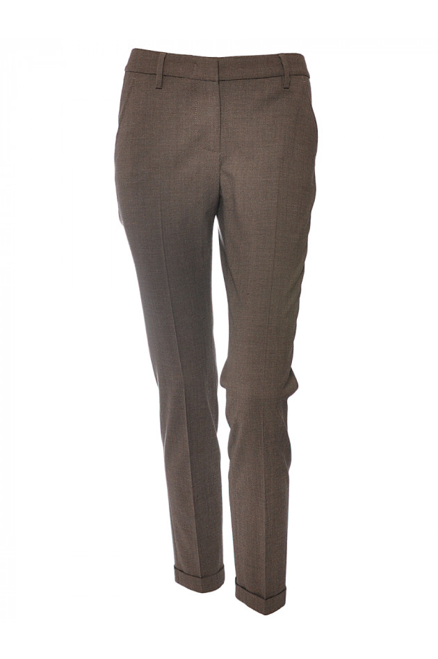 Cappellini Bundfaltenhose Taupe
