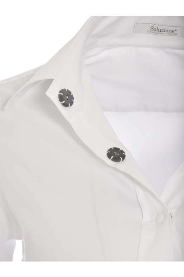 Bluse Weiß mit Patch