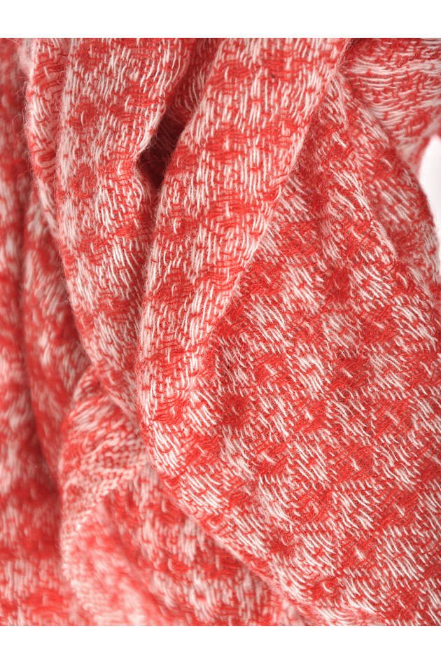 Kaschmirschal Rot/Natur