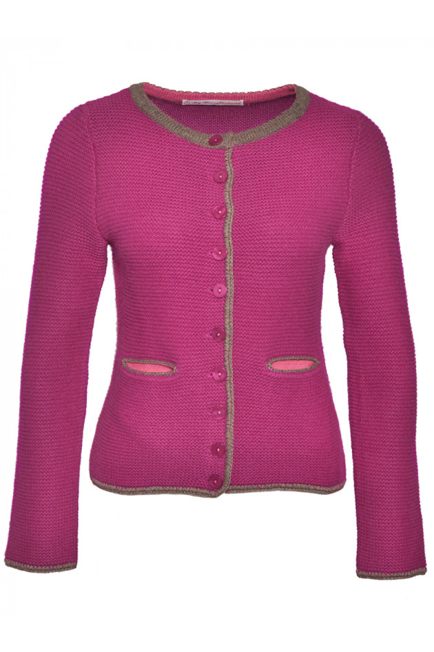 Kaschmirstrickjacke Beere
