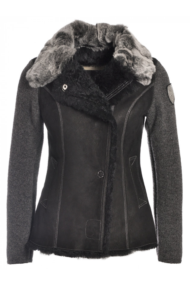 Lederjacke Schwarz
