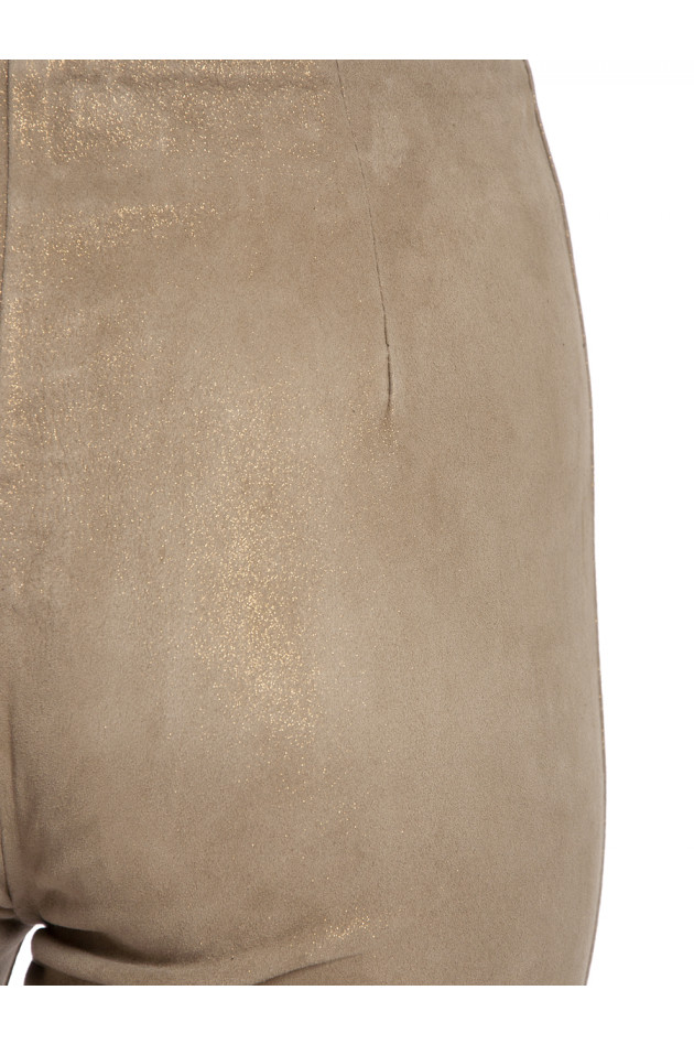 Lederhose Beige Metallic